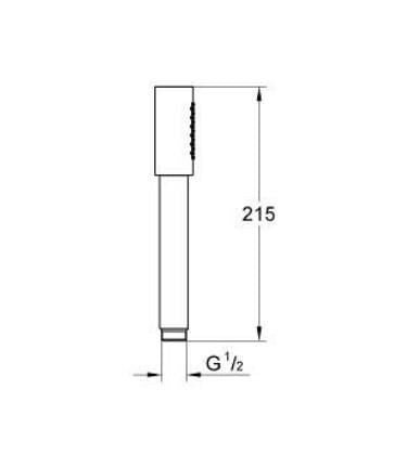 Grohe Rainshower Aqua Stick El Duşu, 1 Akışlı, Fırçalı Altın - 26866GN0