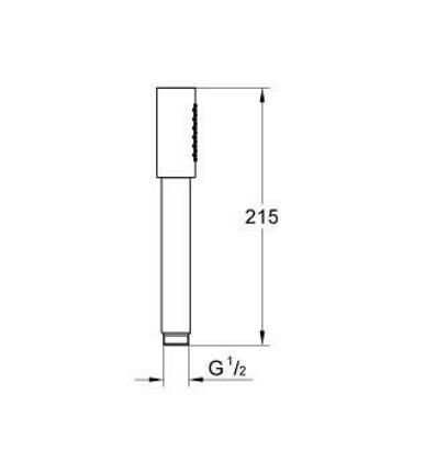 Grohe Rainshower Aqua Stick El Duşu, 1 Akışlı, Fırçalı Altın - 26866GN0