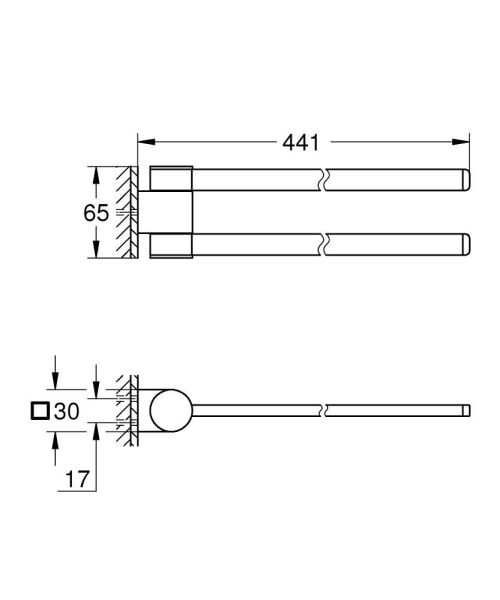Grohe Selection Havlu Tutacağı, Dönebilir - 41063A00