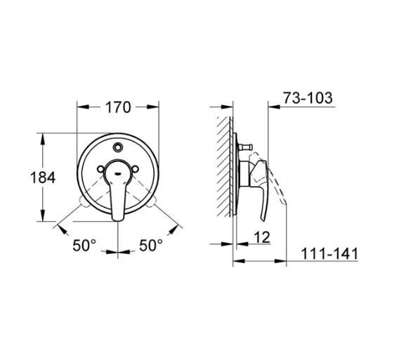 Grohe Eurostyle Tek Kollu Banyo Bataryası - 19506001