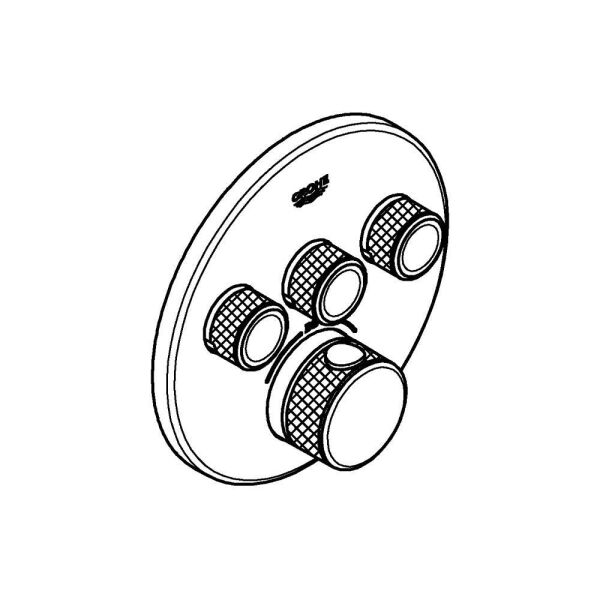 Grohe GROHTHERM SMARTCONTROL ÜÇ VALFLİ AKIŞ KONTROLLÜ, ANKASTRE TERMOSTATİK DUŞ BATARYASI - 29121DA0