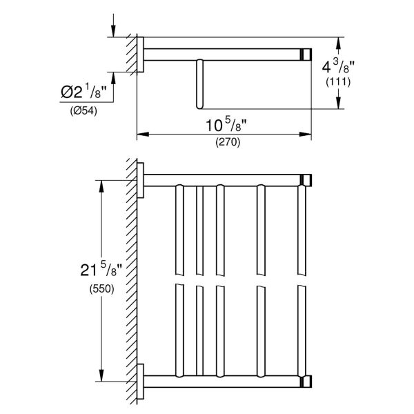 Grohe Raf Havluluk 55x27 cm Essentials Br.Hard Graphite- 40800AL1