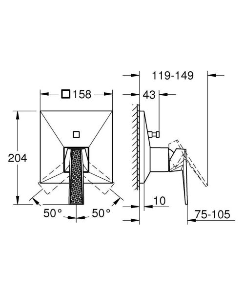 Grohe Allure Brilliant Ankastre Banyo/Duş Bataryası - 24425000