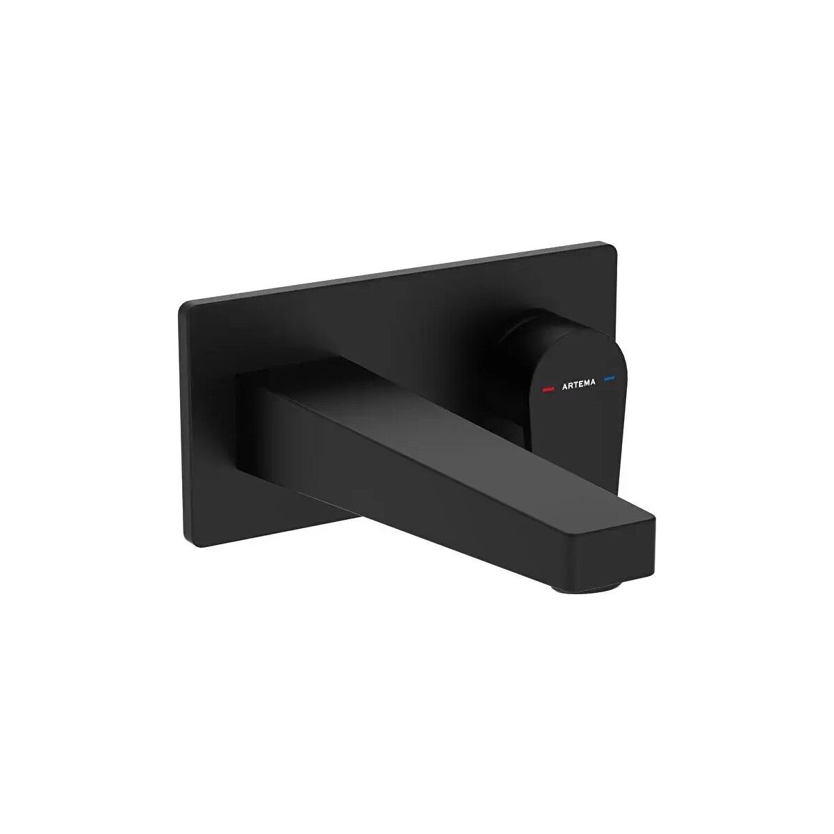 Artema Flow Square Ankastre Lavabo Bataryası (Sıva Üstü Grubu) Mat Siyah A4318036