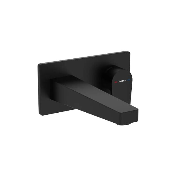 Artema Flow Square Ankastre Lavabo Bataryası (Sıva Üstü Grubu) Mat Siyah A4318036