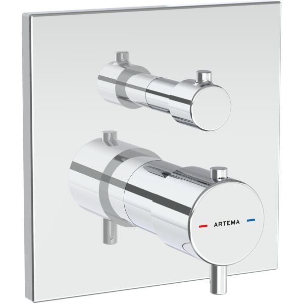 Artema Root Square A43268 Ankastre Termostatik Banyo Bataryası, Krom