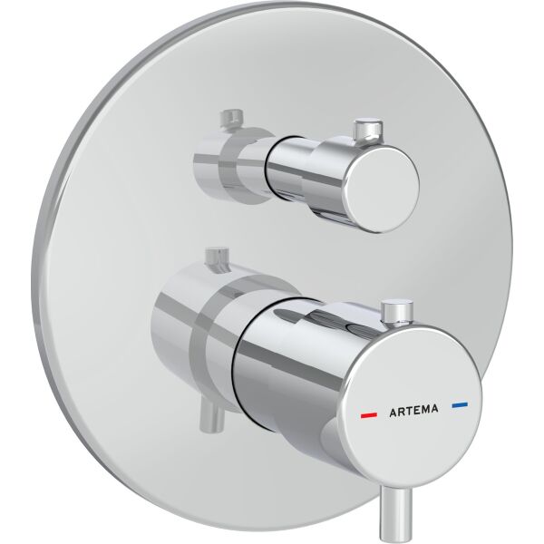 Artema Root Round A43258 Ankastre Termostatik Banyo Bataryası, Krom