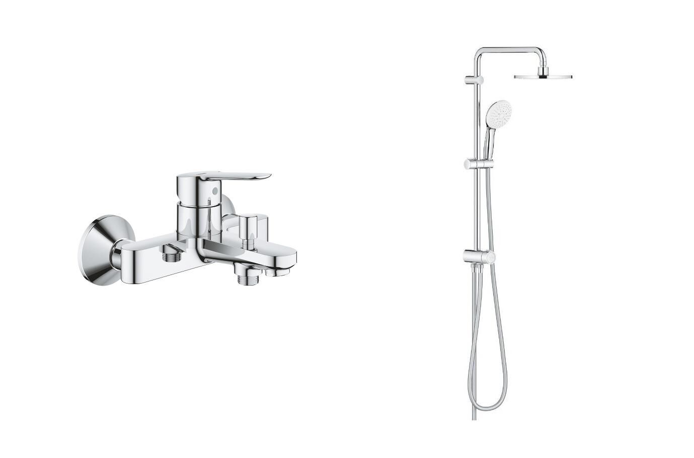Grohe Duş Seti (Tepe Duşlu Sürgü + Banyo Bataryası) - 27389003SET