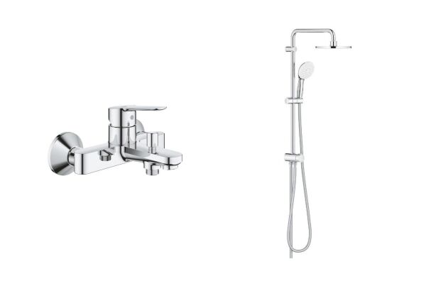 Grohe Duş Seti (Tepe Duşlu Sürgü + Banyo Bataryası) - 27389003SET