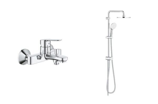 Grohe Duş Seti (Tepe Duşlu Sürgü + Banyo Bataryası) - 27389003SET