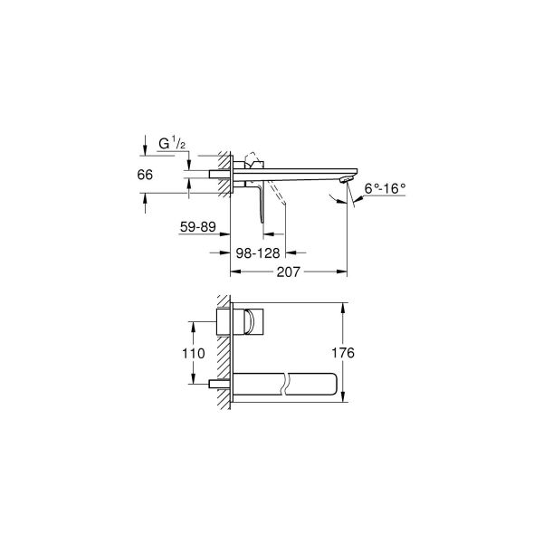 Grohe Lineare New İki Delikli Lavabo Bataryası L-Boyut - 23444DC1