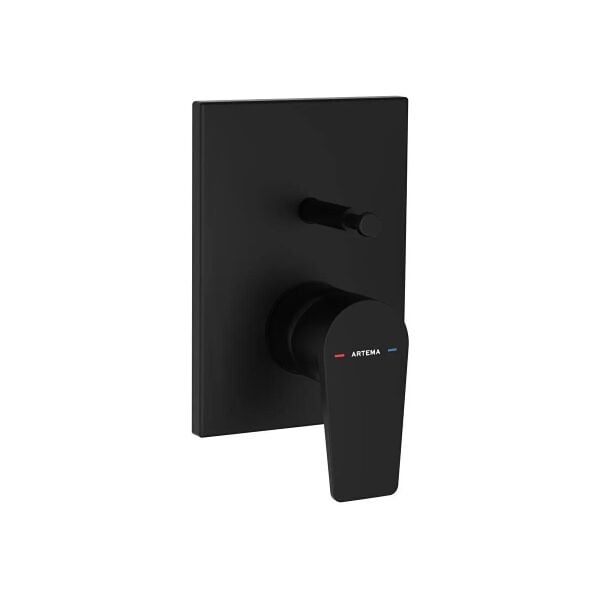 Artema Flow Square Ankastre Banyo Bat.sıva Üstü M.siyah A4320836 Banyo Bataryası Mat Siyah