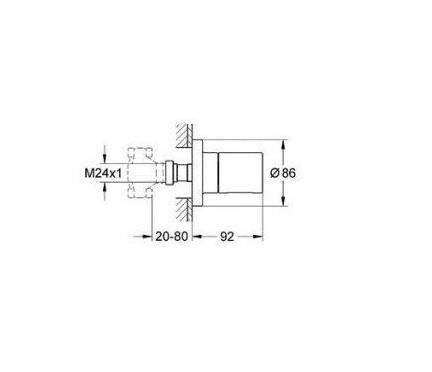 Grohe Grohtherm 3000 Cosmopolitan Ankastre Stop Valf - 19470000