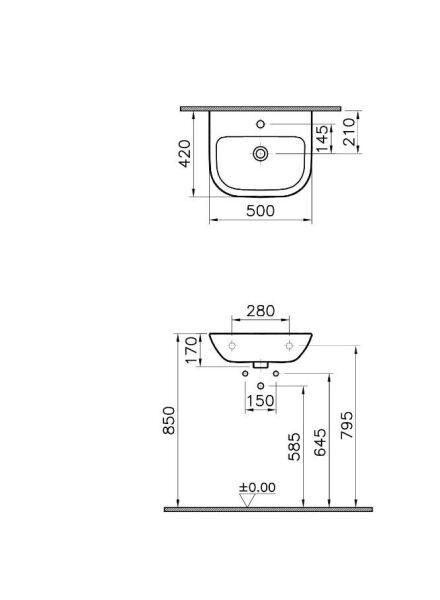 VitrA Lavabo S20 - 5501L003-0001