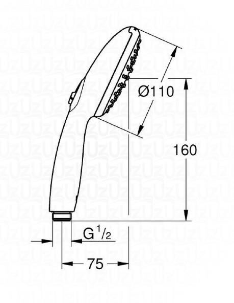 Grohe Tempesta 110 El Duşu 2 Akışlı - 261612433