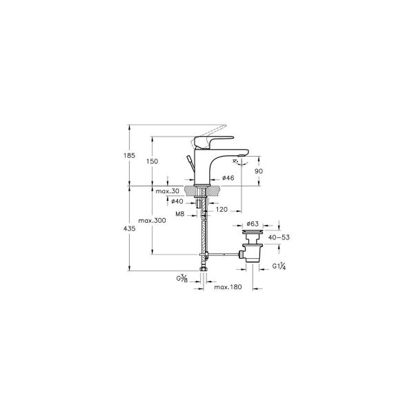 Artema Root Round Aquasee Çift Su Girişli Temassız Lavabo Bataryası - Elektrikli - Krom - A47122