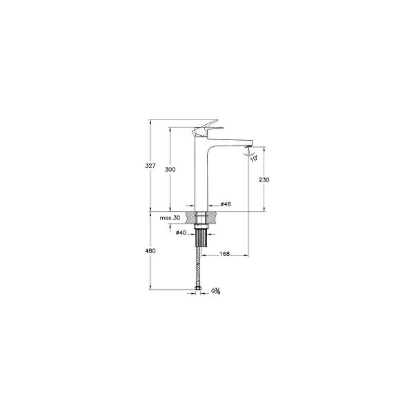 Artema Flow Square Lavabo Bataryası Çanak Krom - A42936