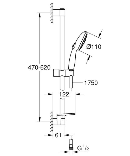 Grohe Tempesta 110 Duş Seti 2 Akışlı Rain, Jet - 26638003