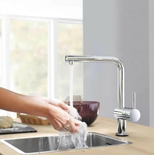 Grohe Minta Tek Kumandalı Spiralli Eviye Bataryası - 32168000