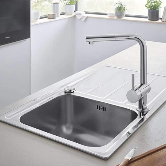 Grohe Minta Tek Kumandalı Spiralli Eviye Bataryası - 32168000