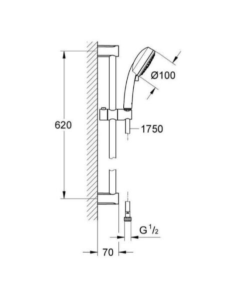 Grohe Duş Seti (Duş Seti + Banyo bataryası)