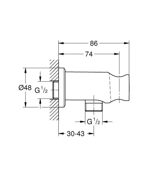 Grohe Rainshower Askılı Duş Çıkış Dirseği - 26658A00