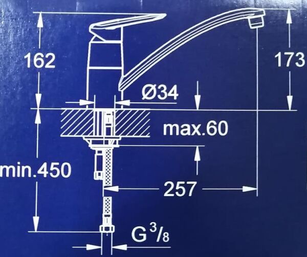 Grohe Touch Tek Kumandalı Eviye Bataryası 32450000