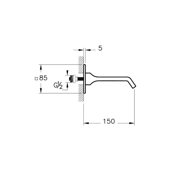 Artema Suit A42831 Çıkış Ucu, Krom