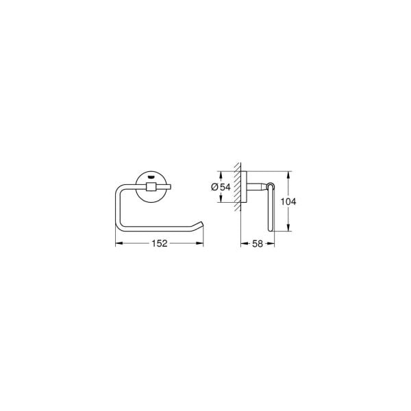 Grohe Bau Cosmopolopiltan Kapaksız Tuvalet Kağıtlık
