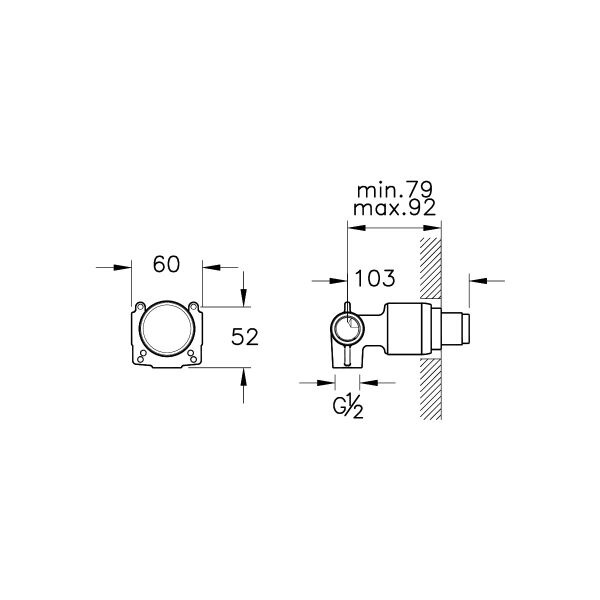 VitrA Origin A42856 Ankastre 2 Yollu Yönlendirici, Sıva Altı Grubu