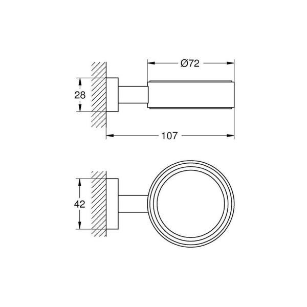 Grohe Essentials Cube Sabunluk Ve Diş Fırçalık Tutacağı Banyo Aksesuarı - 40508001