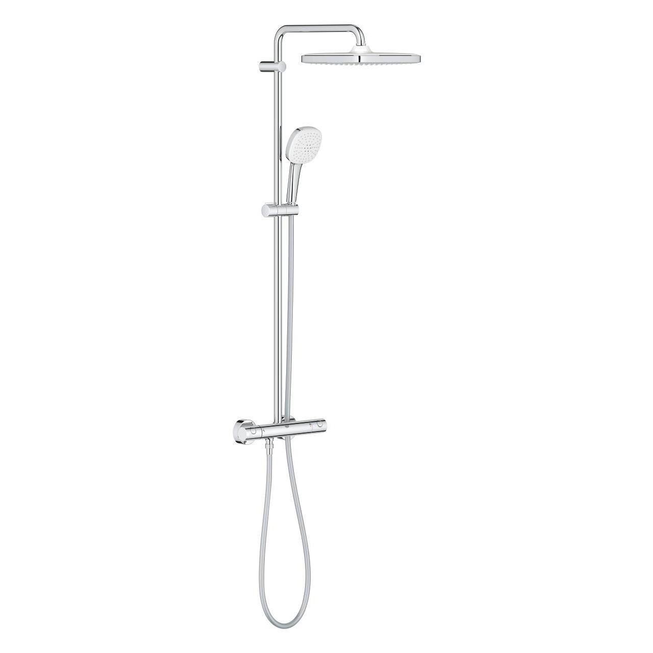 Grohe Tempesta System 250 Cube Duvara Monte Termostatik Bataryalı Duş Sistemi - 26689001