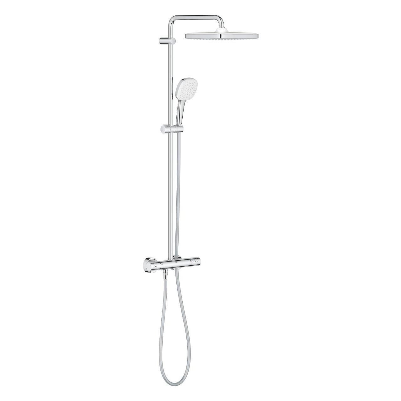 Grohe Tempesta System 250 Cube Duvara Monte Termostatik Bataryalı Duş Sistemi - 26689001