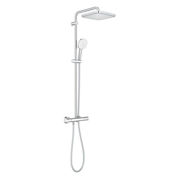 Grohe Tempesta System 250 Cube Duvara Monte Termostatik Bataryalı Duş Sistemi - 26689001