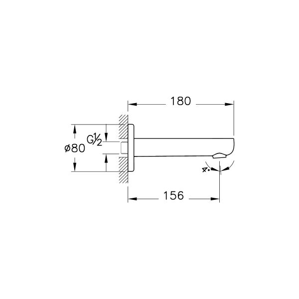 Artema Root ROUND A43111 Çıkış Ucu, Krom