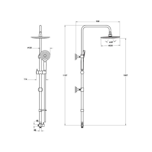 Artema Joy Round 220 Duş Kolonu A45785