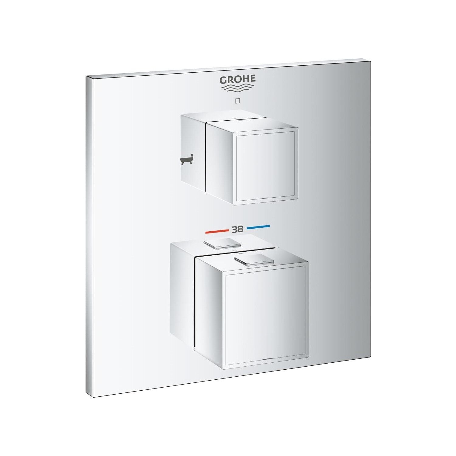 Grohe Grohtherm Cube Termostatik Banyo Duş Bataryası 2 çıkışlı divertörlü- 24155000