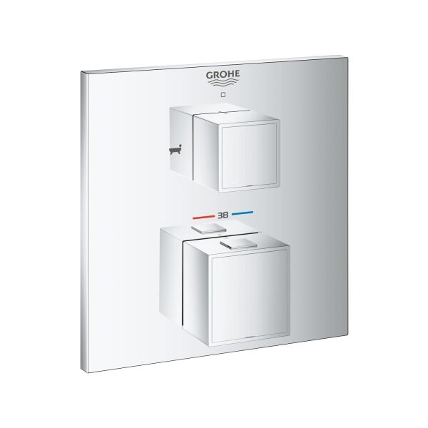 Grohe Grohtherm Cube Termostatik Banyo Duş Bataryası 2 çıkışlı divertörlü- 24155000