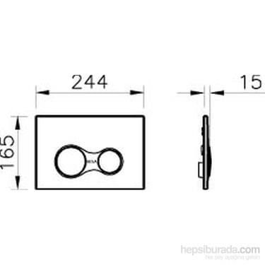 VitrA Sirius Kumanda Paneli, Parlak Krom-Mat Krom
