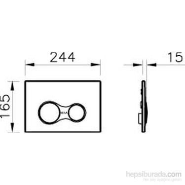 VitrA Sirius Kumanda Paneli, Parlak Krom-Mat Krom