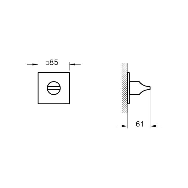 VitrA Suit A4283939 Yönlendirici, 3 Yollu, Parlak Siyah