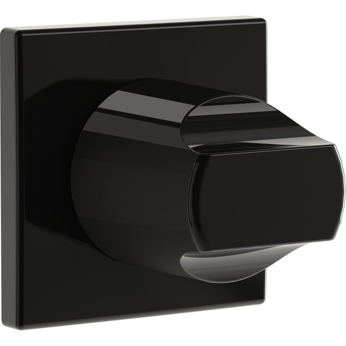 Vitra Suit A4287239 Ankastre Stop Valf (Sıva Üstü Grubu), Parlak siyah