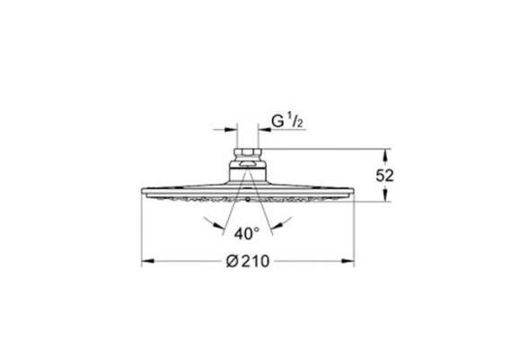 Grohe Rainshower® Tepe Duşu Cosmopolitan 21 cm - 28368000