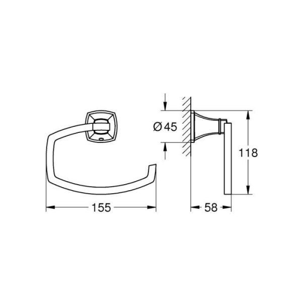 Grohe Grandera Tuvalet Kağıtlığı - 40908000