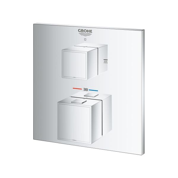Grohe Grohtherm Cube Termostatik Banyo Duş Bataryası 2 çıkışlı divertörlü- 24154000