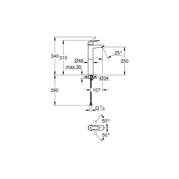 Grohe BauEdge Çanak Lavabo Bataryası - 23761000