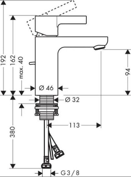 Hansgrohe Metrıs S Tek Kollu Lavabo Bataryası 100 Kumandalı Krom - 31060000