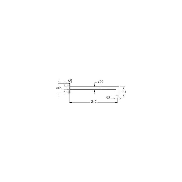 VitrA Suit Duş Dirseği Parlak Siyah A4575339