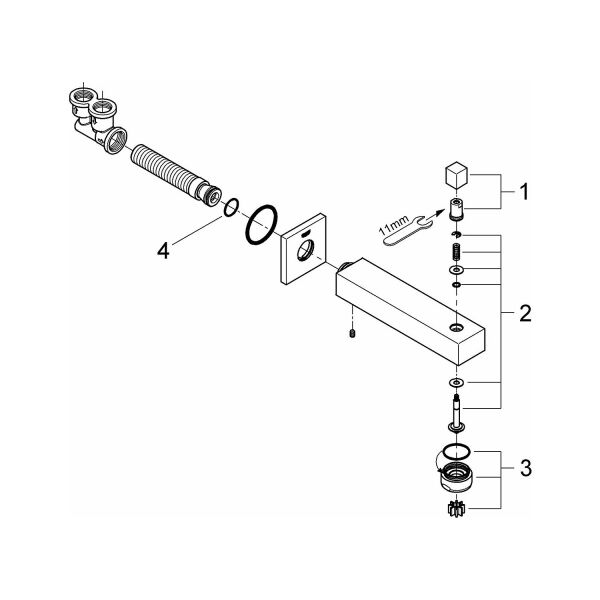 Grohe Eurocube Yön Değiştiricili Çıkış Ucu - 13304000