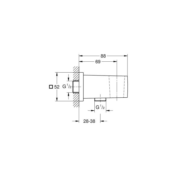 Grohe Euphoria Cube Askılı Duş Çıkış Dirseği 26370000